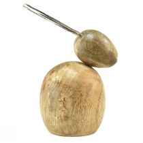 Artikel Hasen Deko Holz Metall Silber Ostern 12,5x14x16,5cm