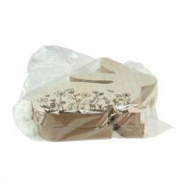 Artikel Hase Holz sitzend Blumen Muster Natur Weiß 24×24cm 2 St