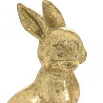 Artikel Hase Gold Deko sitzend Antik Optik Osterhase H12,5cm 2St