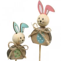 Artikel Osterhase Holz, Blumenstecker Ostern, Hasenstecker 8cm 8 St