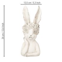 Artikel Deko Hase mit detailreicher Gestaltung für zeitlose Frühlings und Osterideen 34cm