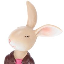 Artikel Osterhasen-Figuren aus Kunstharz 9cm Rosa-Braun 4er-Set