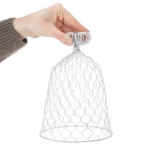 Artikel Drahtglocke aus Metall 23cm Weiß für Tischdekoration Landhausstil