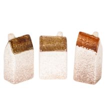 Artikel Dekohaus Set Keramikhäuser Miniatur 7 cm 3 Stück Handbemalt