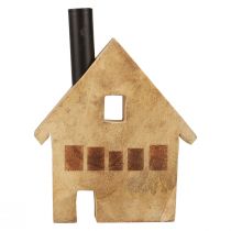 Artikel Deko-Haus aus Holz mit Kerzenhalter Schwarz 16,5×3,5×22cm