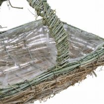 Korb zum Bepflanzen, Blumenkorb, Rebenzweige Shabby-Chic L42cm/34cm/28cm 3er-Set