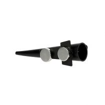 Artikel Magnetischer Herrenanstecker aus Kunststoff und Metall, 7 cm, Schwarz matt