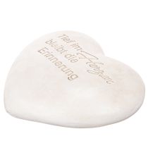 Artikel Herz Gedenkstein aus Polyresin 17cm in Grauton mit Spruch