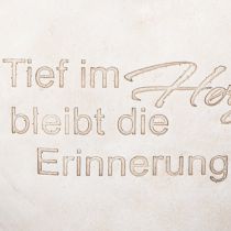 Artikel Herz Gedenkstein aus Polyresin 17cm in Grauton mit Spruch