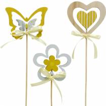 Dekostecker Schmetterling Blume und Herz, Frühlingsdeko, Blumenstecker, Valentinstag 9St