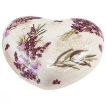 Artikel Herz Deko Keramik Deko Lavendel Tischdeko Steingut 8,5cm 3St