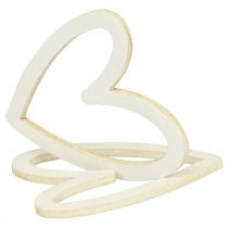 Artikel Herz Deko Streudeko Herzen Holz Tischdeko Creme 4,5cm 48 St