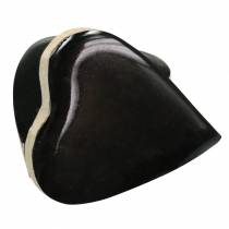 Artikel Herzen aus Mangoholz Glasiert Natur, Schwarz 4,3cm × 4,6cm 16 St