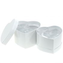 Herzbox Blumenbox Weiß 14/16cm 2St