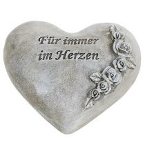 Herzen mit Spruch Grau 13cm x 12cm 3St