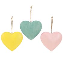 Artikel Herzanhänger aus Metall mit Schmetterlingsdekor 10,5 cm bunt 3er-Set