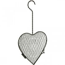 Metallherz, Drahtherz, Korb Herz Braun H16,5cm L31cm