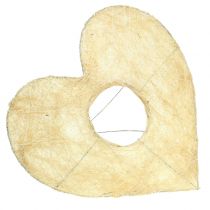 Herzmanschette Sisal gebleicht 25cm 6St