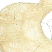 Herzmanschette Sisal gebleicht 25cm 6St