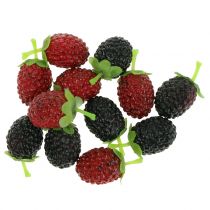 Himbeeren-Mix Rot/Schwarz 4cm x 2cm 36St