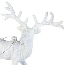 Artikel Hirsch Deko in Weiß Weihnachtsanhänger H13,5cm 3St
