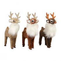 Weihnachtsfiguren Rentier Deko Dekohänger Tischdeko H11cm 3St
