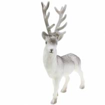 Artikel Deko Hirsch beflockt/beschneit 39cm