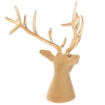 Artikel Deko Hirschkopf Skulptur mit Kunststoff-Geweih 52cm goldfarben