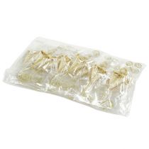 Artikel Hochzeitsanstecker mit Herz creme 12cm 16St