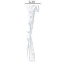 Artikel Organzaband Weiß mit Herzen und Perlen 10mm x 5m für Hochzeitsdekoration