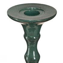 Artikel Kerzenhalter Metall Keramikoptik Grün H49cm