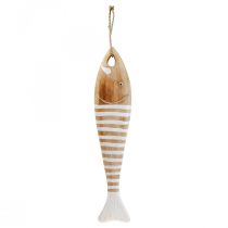 Holzfisch Deko maritim Fisch Anhänger Holz 49cm