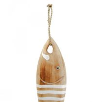 Holzfisch Deko maritim Fisch Anhänger Holz 49cm