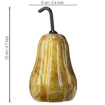 Artikel Dekorative Holzbirnen Herbstdeko in Rot, Gelb und Weiß, 3er Set