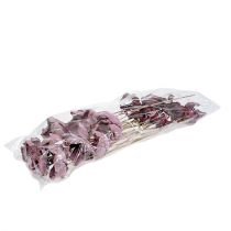 Artikel Dekorative Holzblume Palm Cup auf Stiel im Rosa-Erika-Mix 25 St