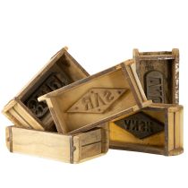 Artikel Holzdeko Vintage Ziegelform Braun, Rost 31×14,5cm H9cm