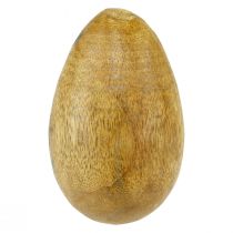 Holzeier Mangoholz im Jute-Netz Osterdeko Natur 7–8cm 6St