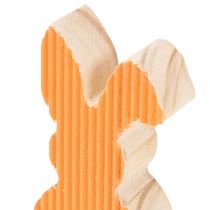 Artikel Holzhasen Osterdekoration 4×8cm Gelb und Orange 6er-Set