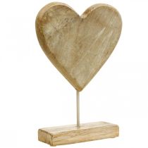 Holzherz Herz am Stiel Deko Herz Holz Natur 25,5cm H33cm