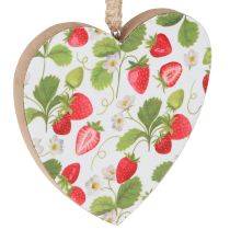 Artikel Deko-Herz mit Erdbeermotiv – Sommerlicher Holzanhänger für Landhaus-Deko 10cmx10cm 4 St