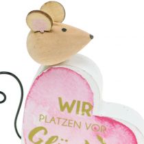 Artikel Dekoherz Maus "Wir platzen vor Glück" H8cm 4St