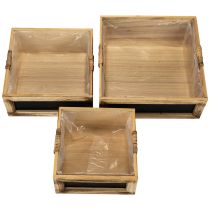 Artikel Holzkisten-Set mit Tafel und Folieneinsätzen 3er-Set 30 cm