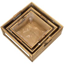 Artikel Holzkisten-Set mit Tafel und Folieneinsätzen 3er-Set 30 cm