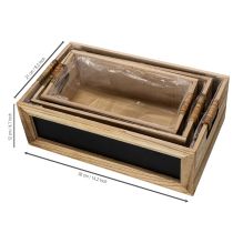 Artikel Kiste aus Holz mit Tafelfront 3er-Set 36cm, 32cm, 28cm