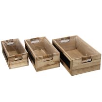 Artikel Kiste aus Holz mit Tafelfront 3er-Set 36cm, 32cm, 28cm