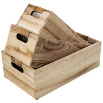 Artikel Kiste aus Holz mit Tafelfront 3er-Set 36cm, 32cm, 28cm