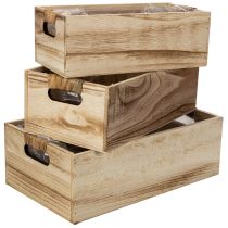 Artikel Kiste aus Holz mit Tafelfront 3er-Set 36cm, 32cm, 28cm
