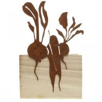 Artikel Pflanzkiste Holz quadratisch 17×17×12 cm mit Rostdeko Gemüse für Innen- und Außenbereich