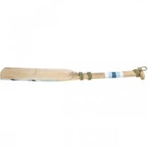 Artikel Deko-Paddel Holz 78 cm maritim naturfarben blau weiß