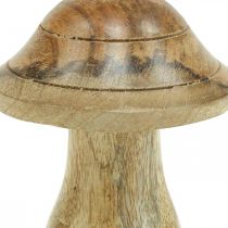 Artikel Holzpilz mit Rillen Herbst Deko Pilz Natur Mangoholz 10×Ø8cm